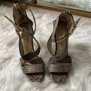 Jessica Simpson snake heels